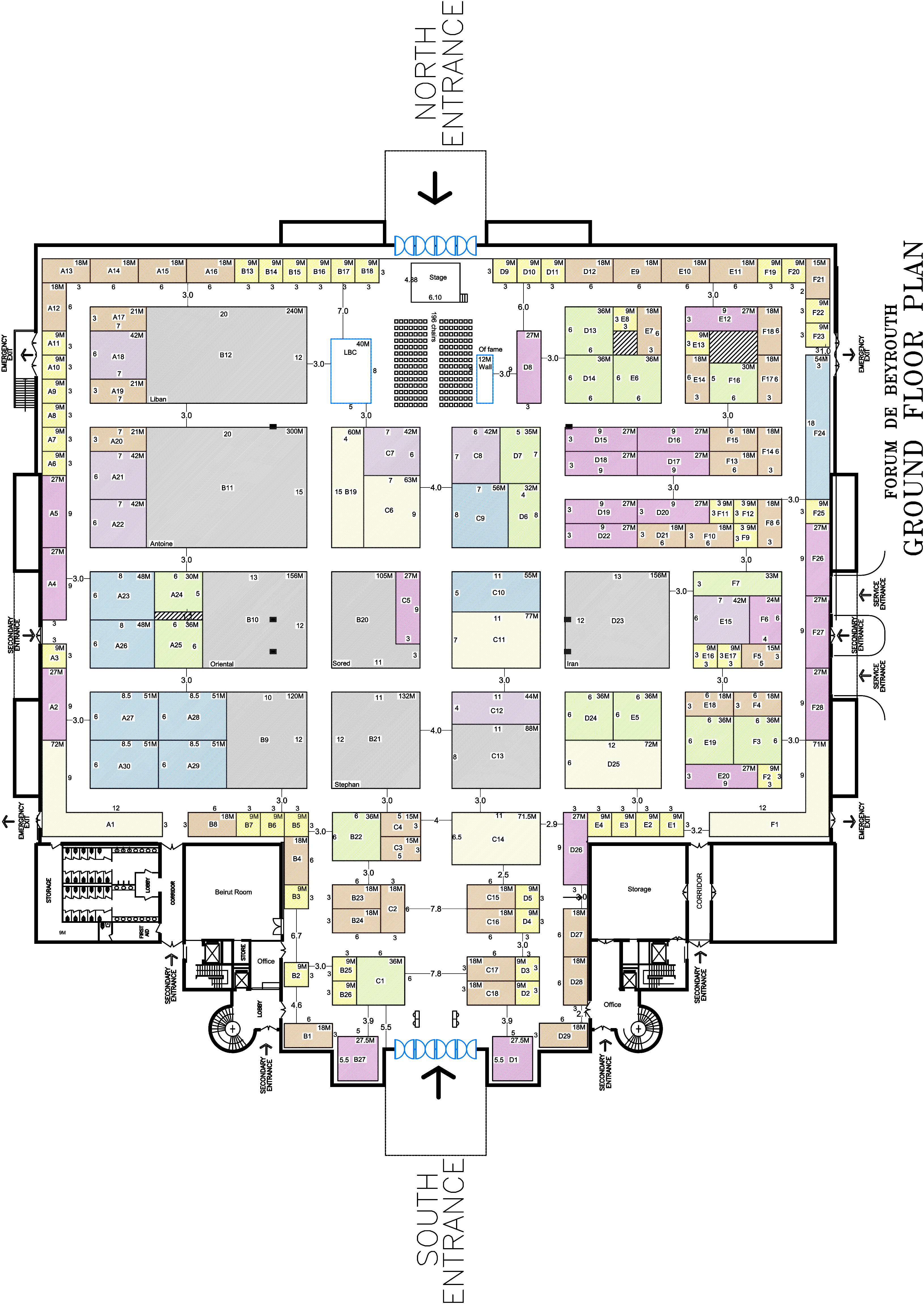 Lebanon Book Fair Map